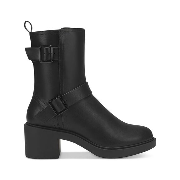 ALFANI Womens Black Buckle Accent Chantal Round Toe Block Heel Heeled Boots 11 M - Picture 3 of 4